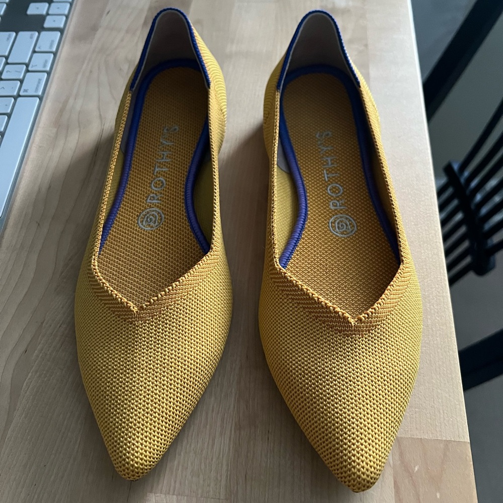 Rothy's Women's Yellow Flats - New Never Worn